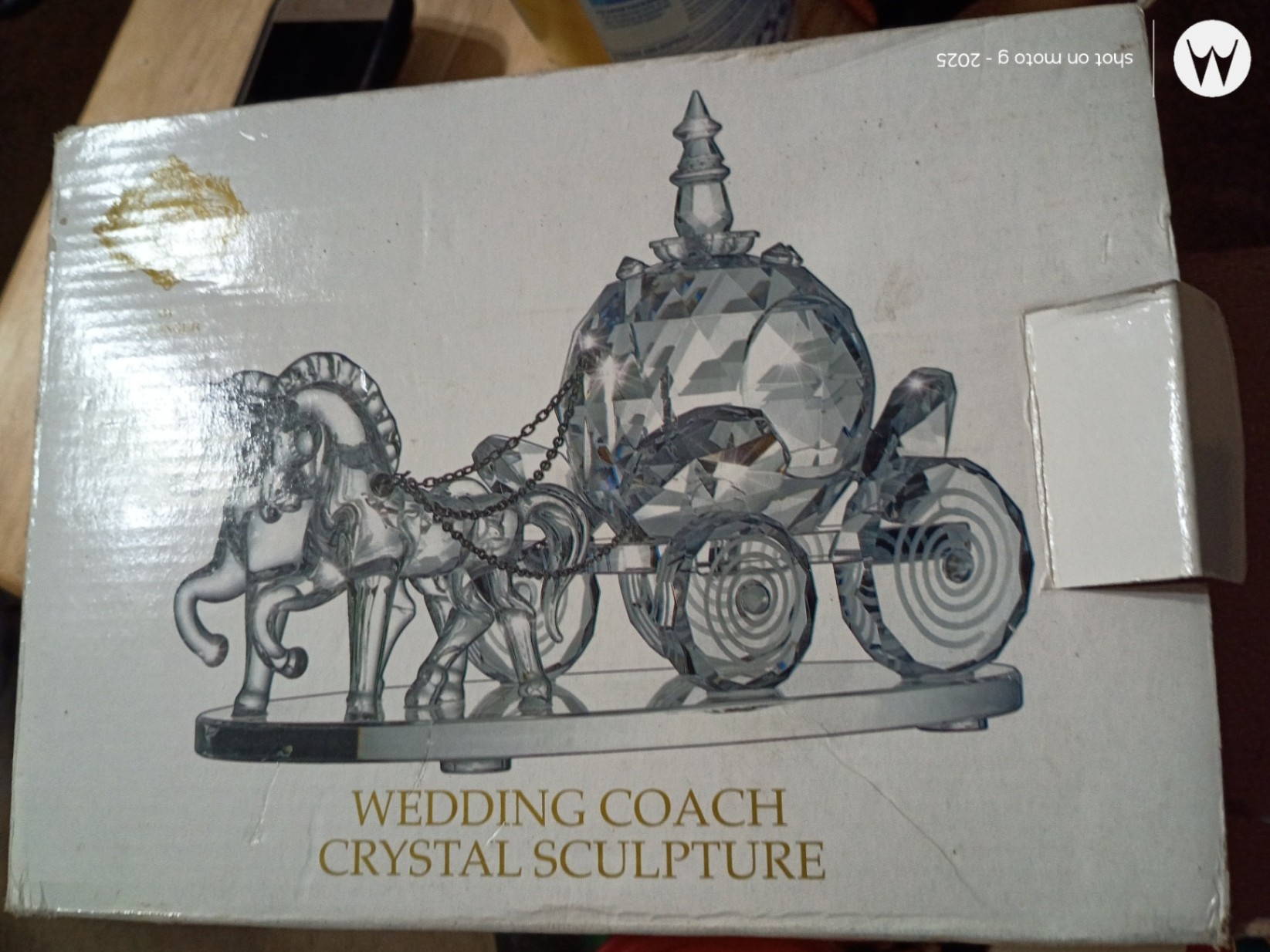 Wedding Coach Crystal Sculpture - image 1 of 2