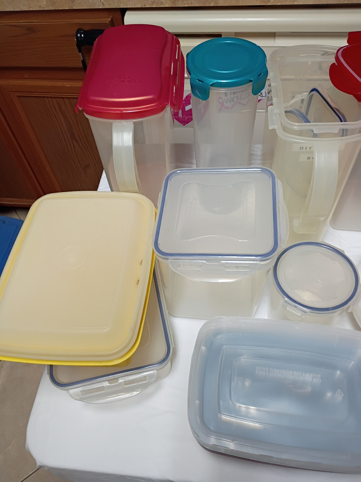 Assorted Plastic Food Storage Containers and Kitchen Canisters - image 5 of 9