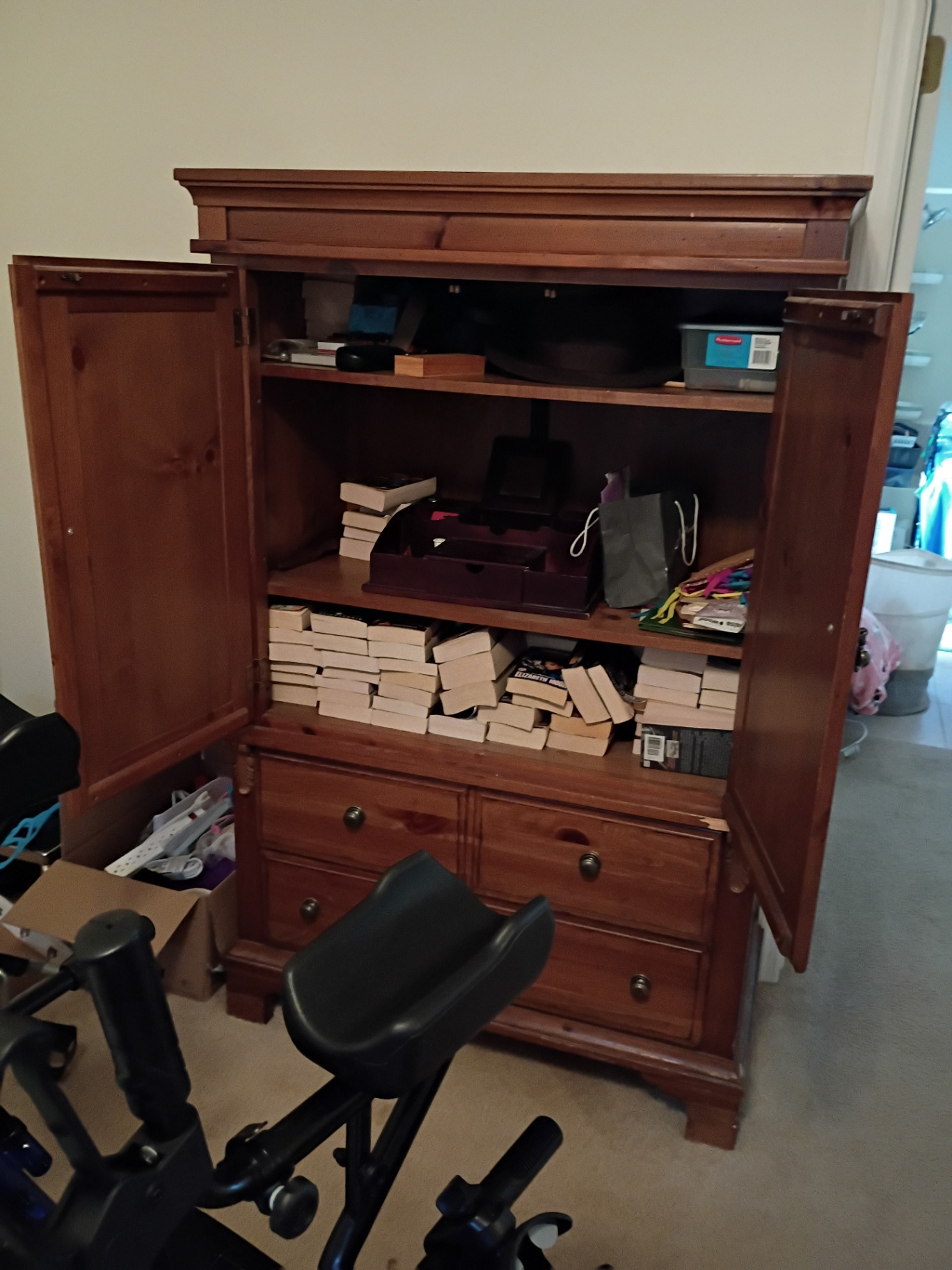 Wood Storage Armoire Cabinet - image 6 of 6