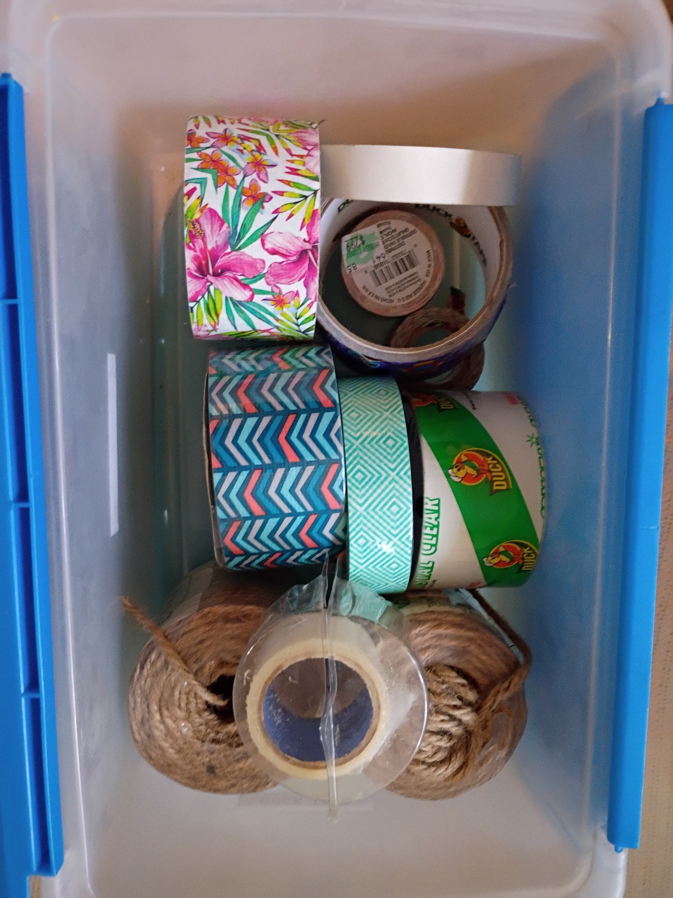Craft Storage Bins with Beads, Bags, Tape, and Craft Supplies - image 5 of 6
