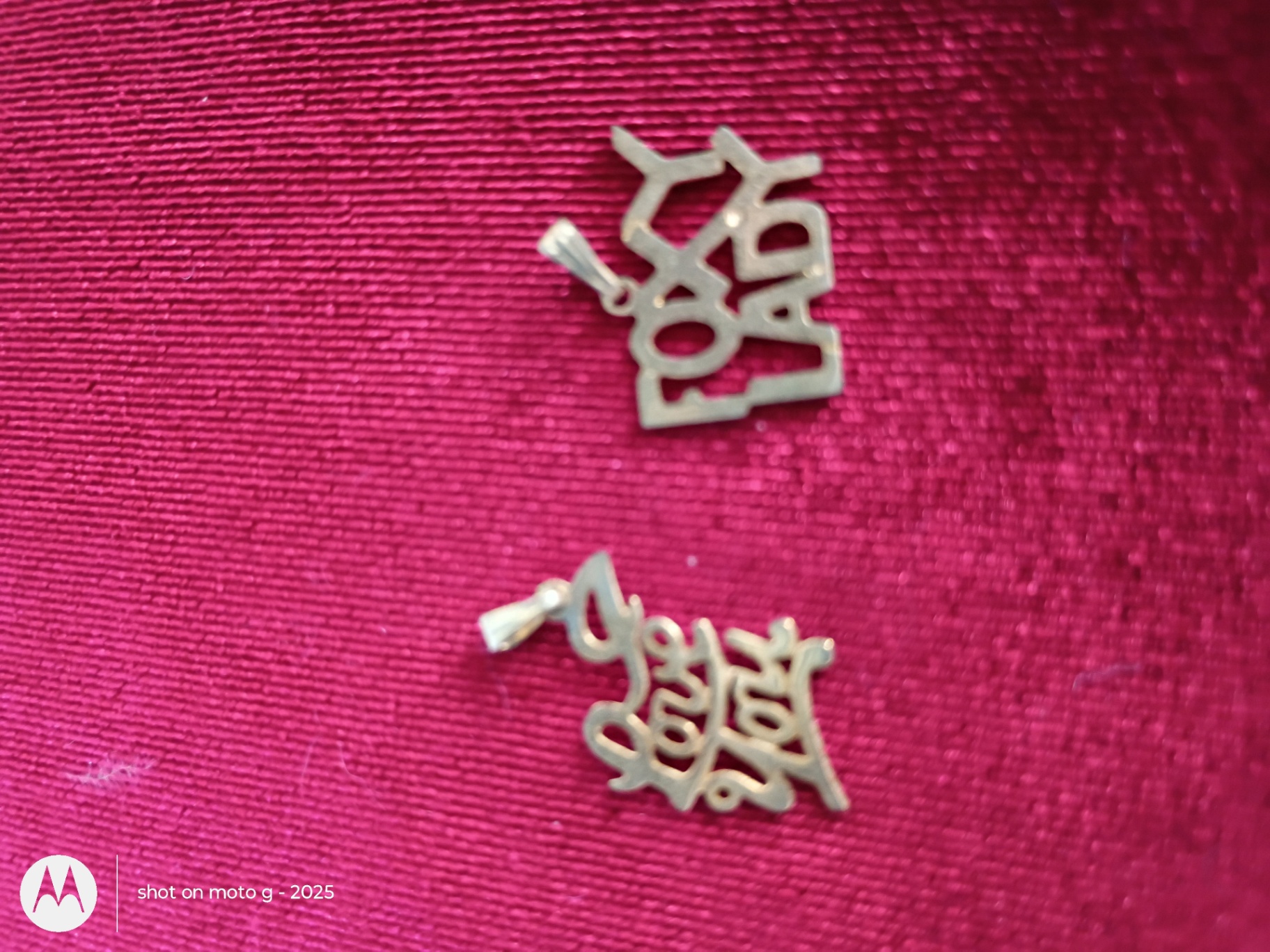 Two Script Letter Pendants - image 2 of 4