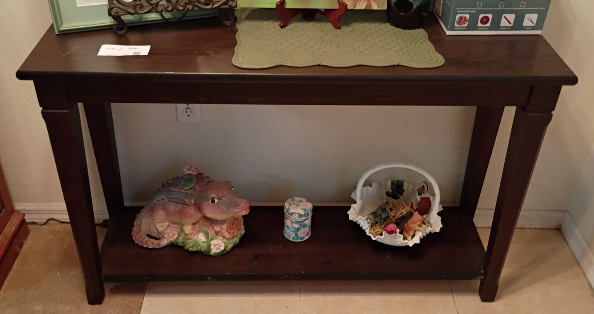 Dark Wood Console Table - image 1 of 5