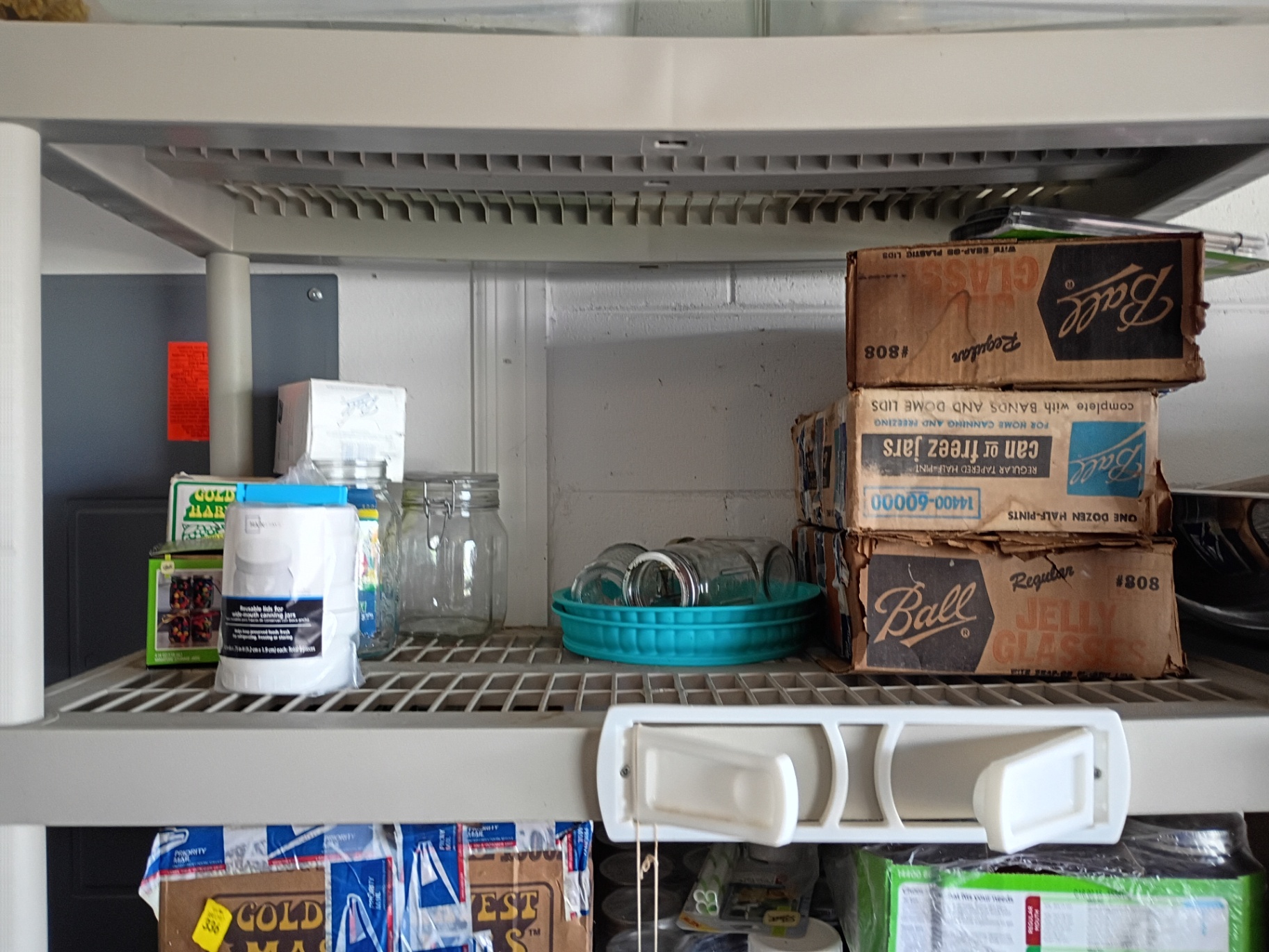 Assorted Ball Mason Jars and Canning Supplies With Storage Shelf - image 6 of 6