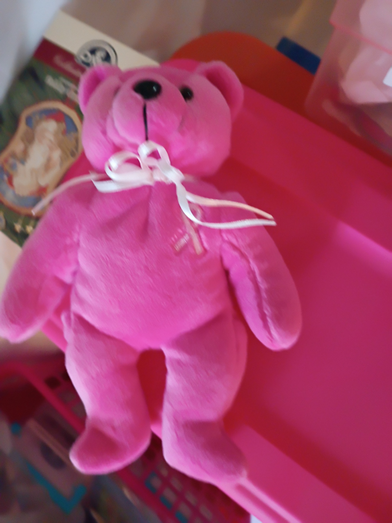 Cross Stitch Kits, Craft Supplies, and Pink Plush Bear - image 4 of 10
