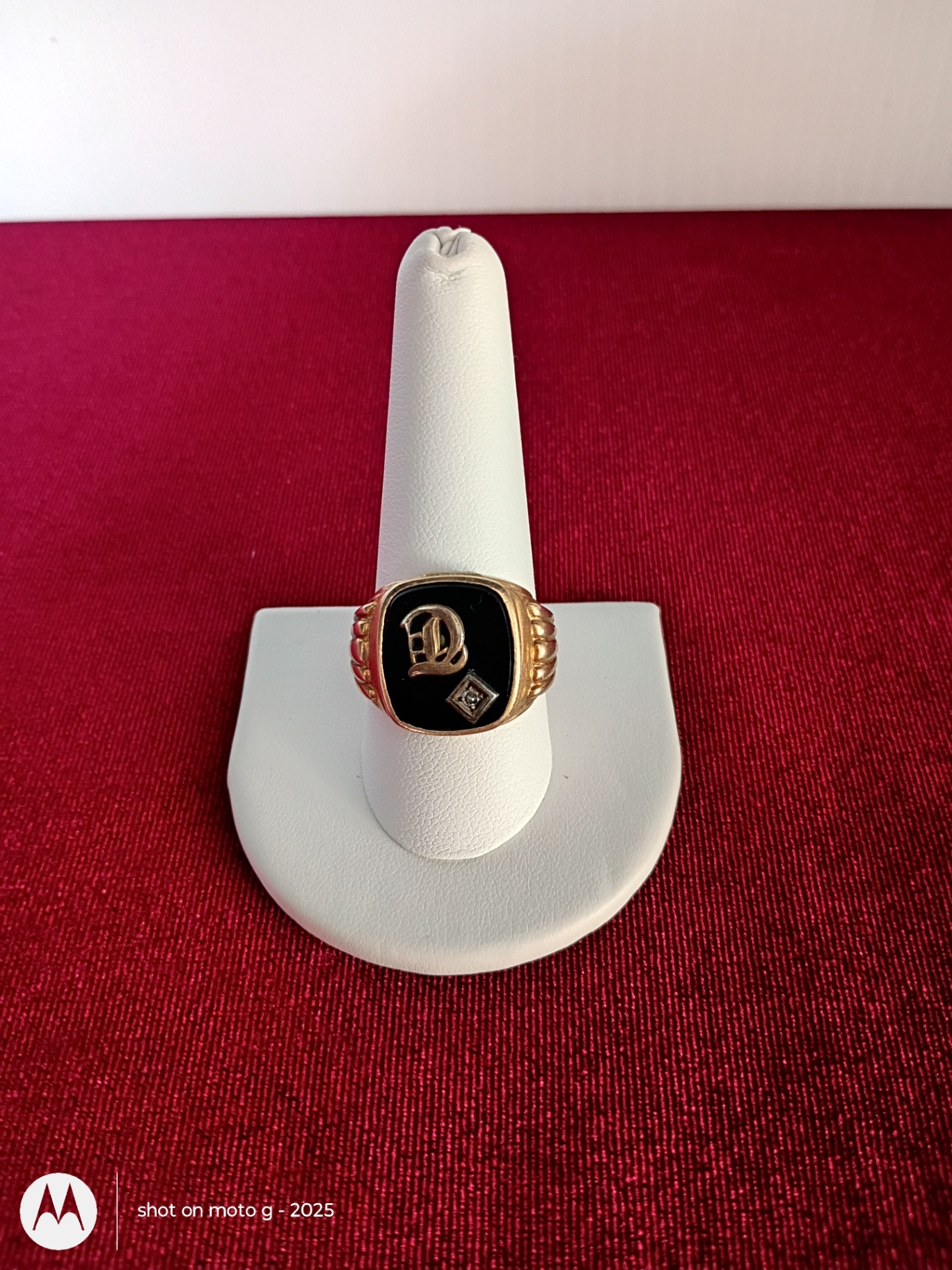 Gold 10k Initial Signet Ring - image 1 of 5