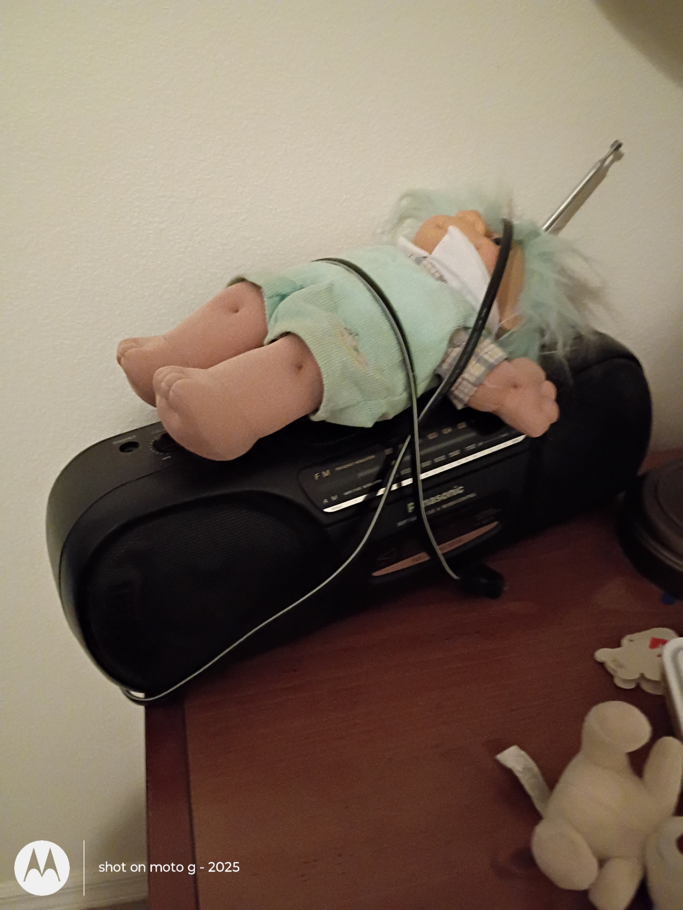 Decorative Dolls, Framed Wall Art, Radio, and Storage Cart - image 3 of 4