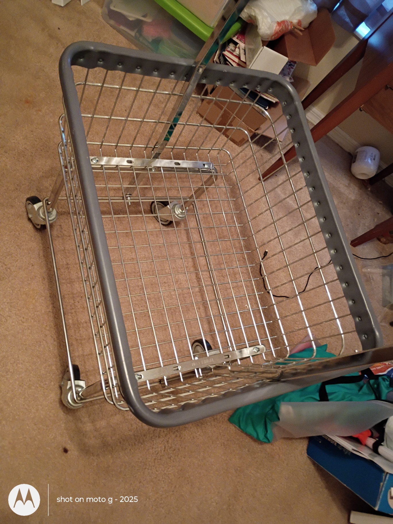 Metal Rolling Laundry Cart - image 2 of 3