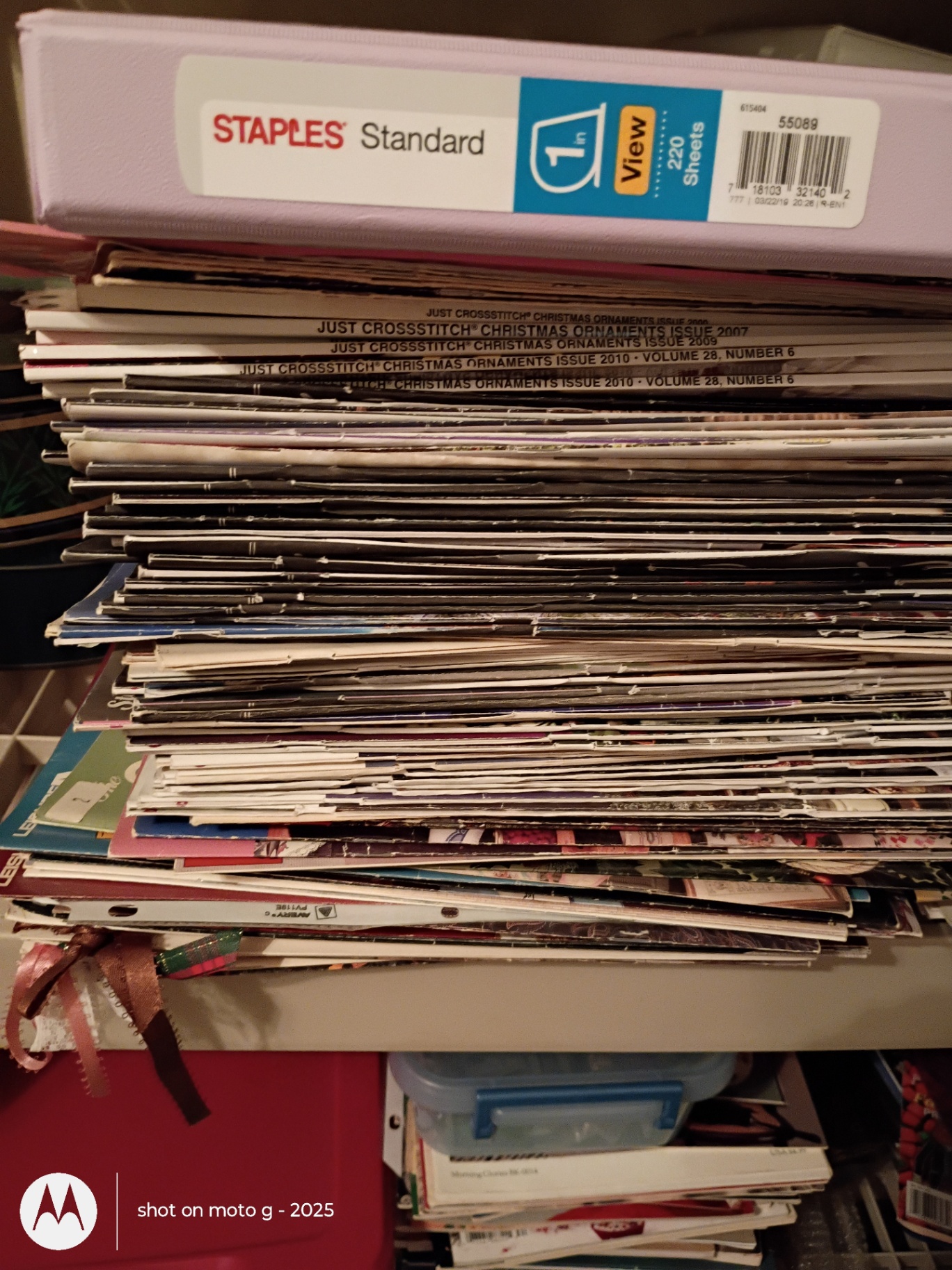 Cross Stitch and Craft Magazines with Storage Bins and Binder - image 4 of 16