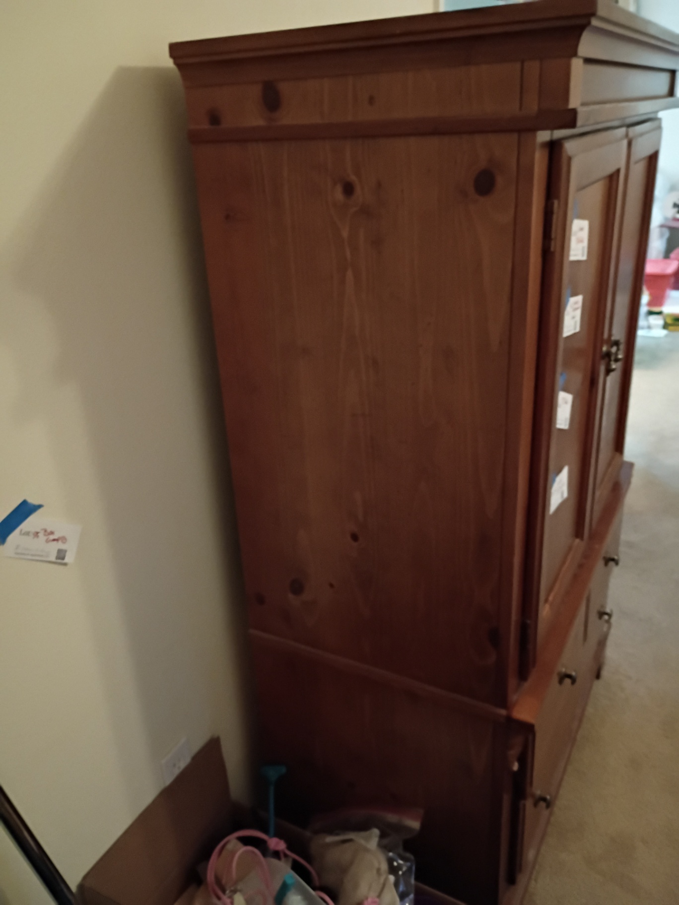 Wood Storage Armoire Cabinet - image 5 of 6