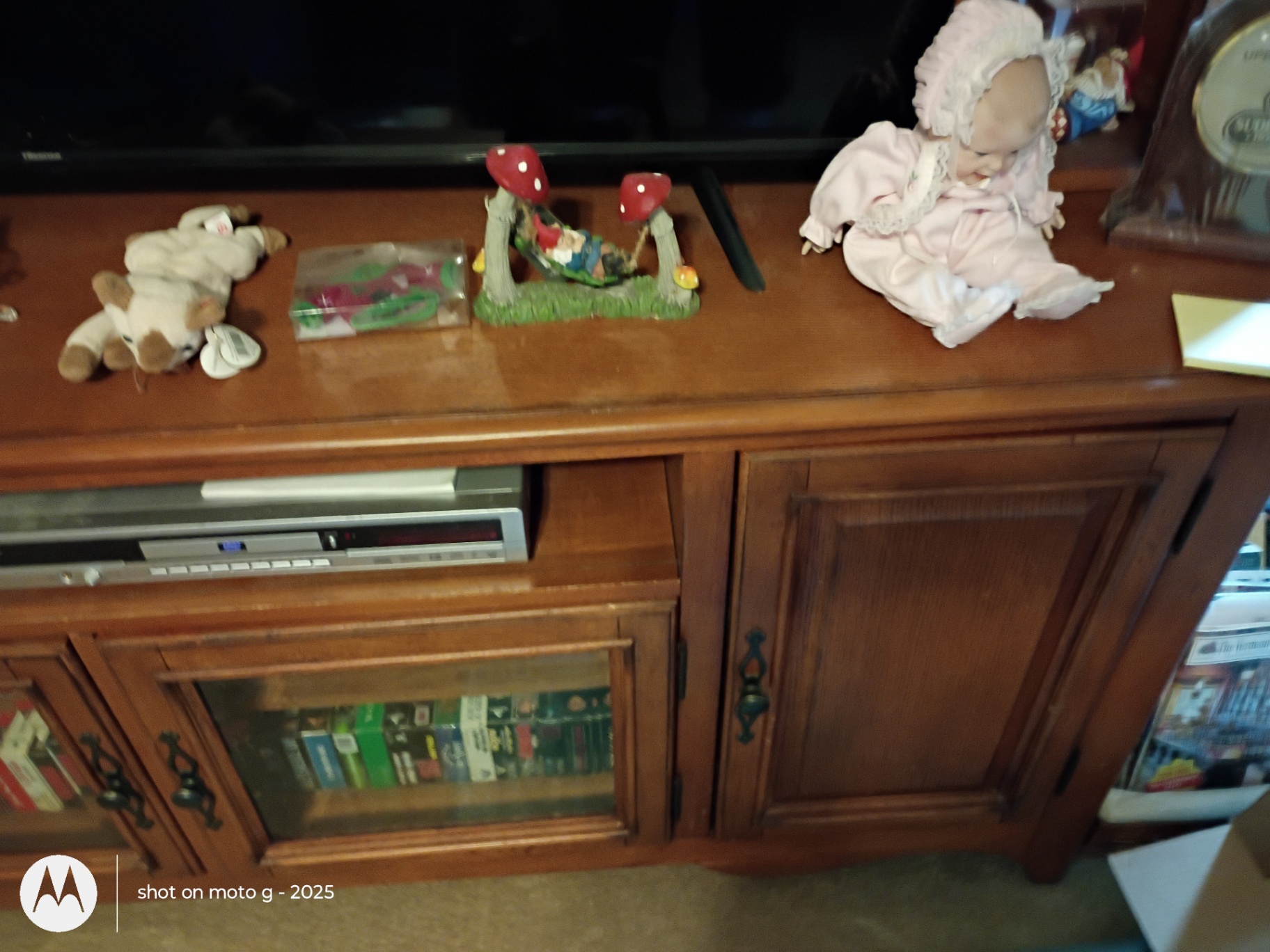 Wood Entertainment Center with Shelving and Cabinets - image 7 of 13