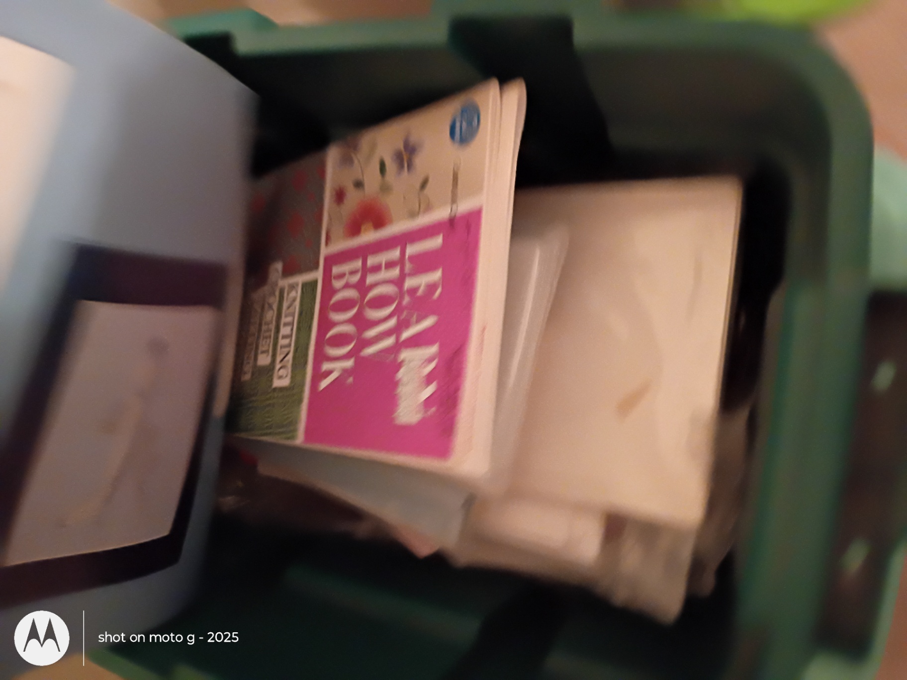 Plastic Storage Bins with Assorted Craft Supplies and Small Household Items - image 4 of 7