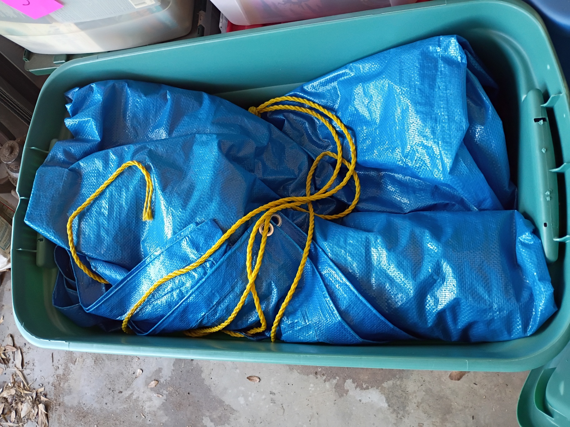 Sterilite Storage Tote with Blue Tarp - image 1 of 2
