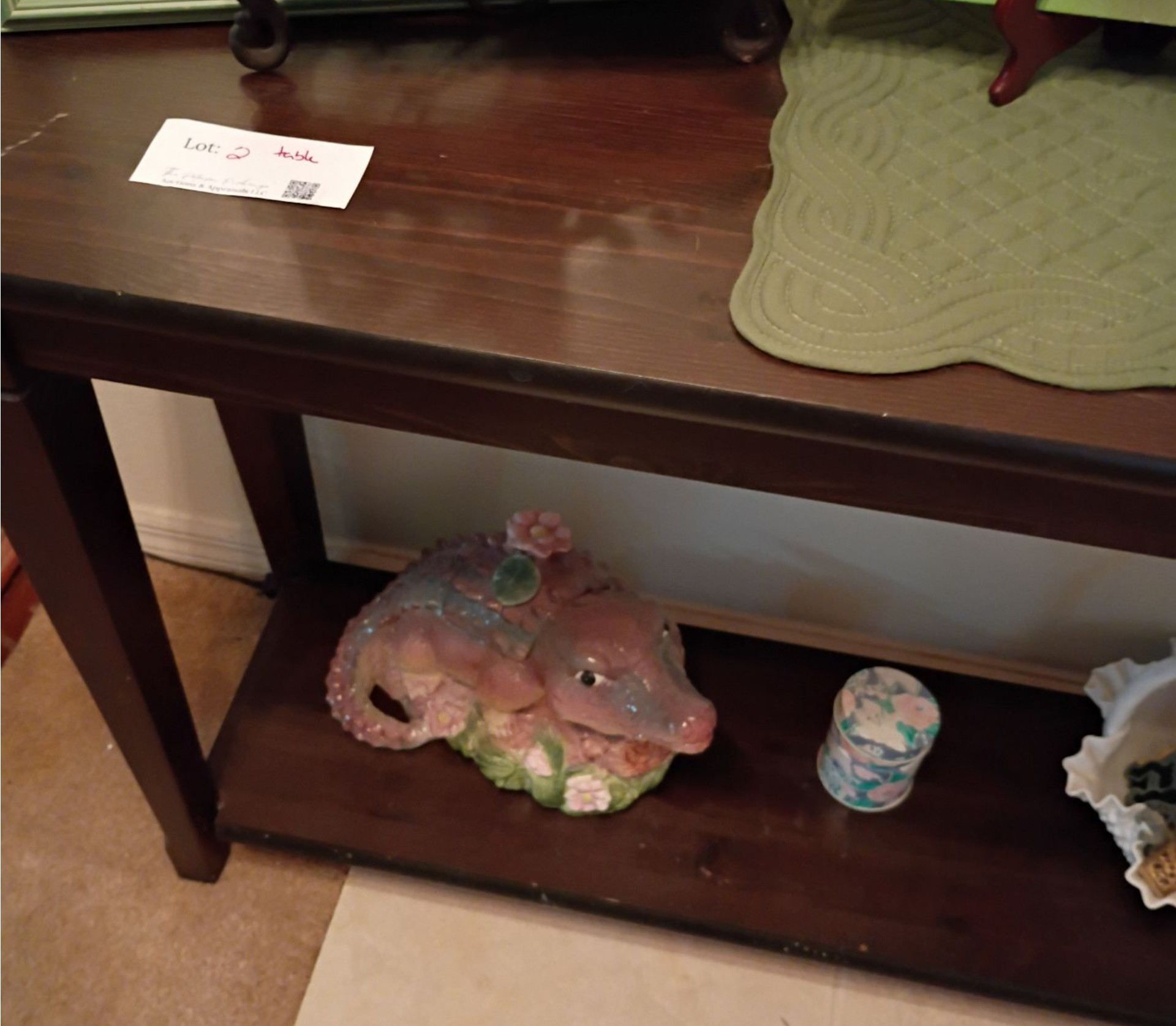 Dark Wood Console Table - image 3 of 5