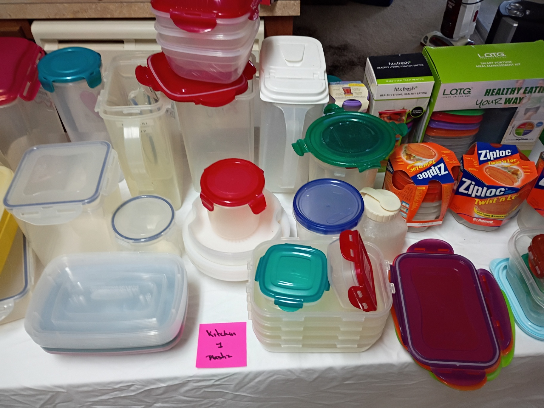 Assorted Plastic Food Storage Containers and Kitchen Canisters - image 1 of 9