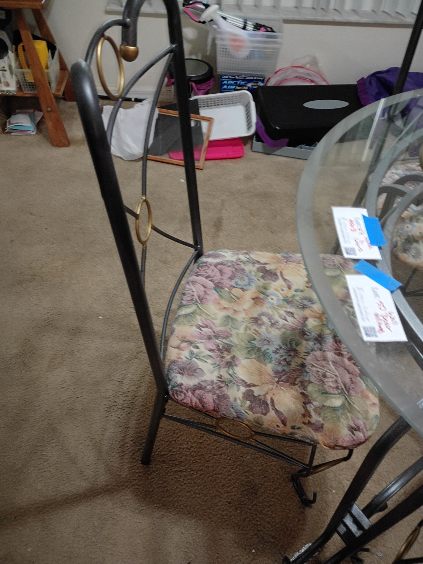 Glass Top Dining Table and Four Chairs - image 3 of 5