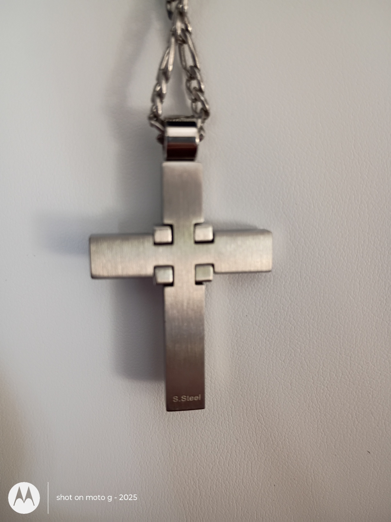 Stainless Steel Cross Pendant Necklace - image 5 of 6