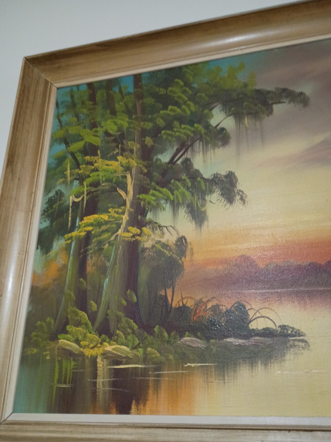Framed Tropical Landscape Painting - image 4 of 6