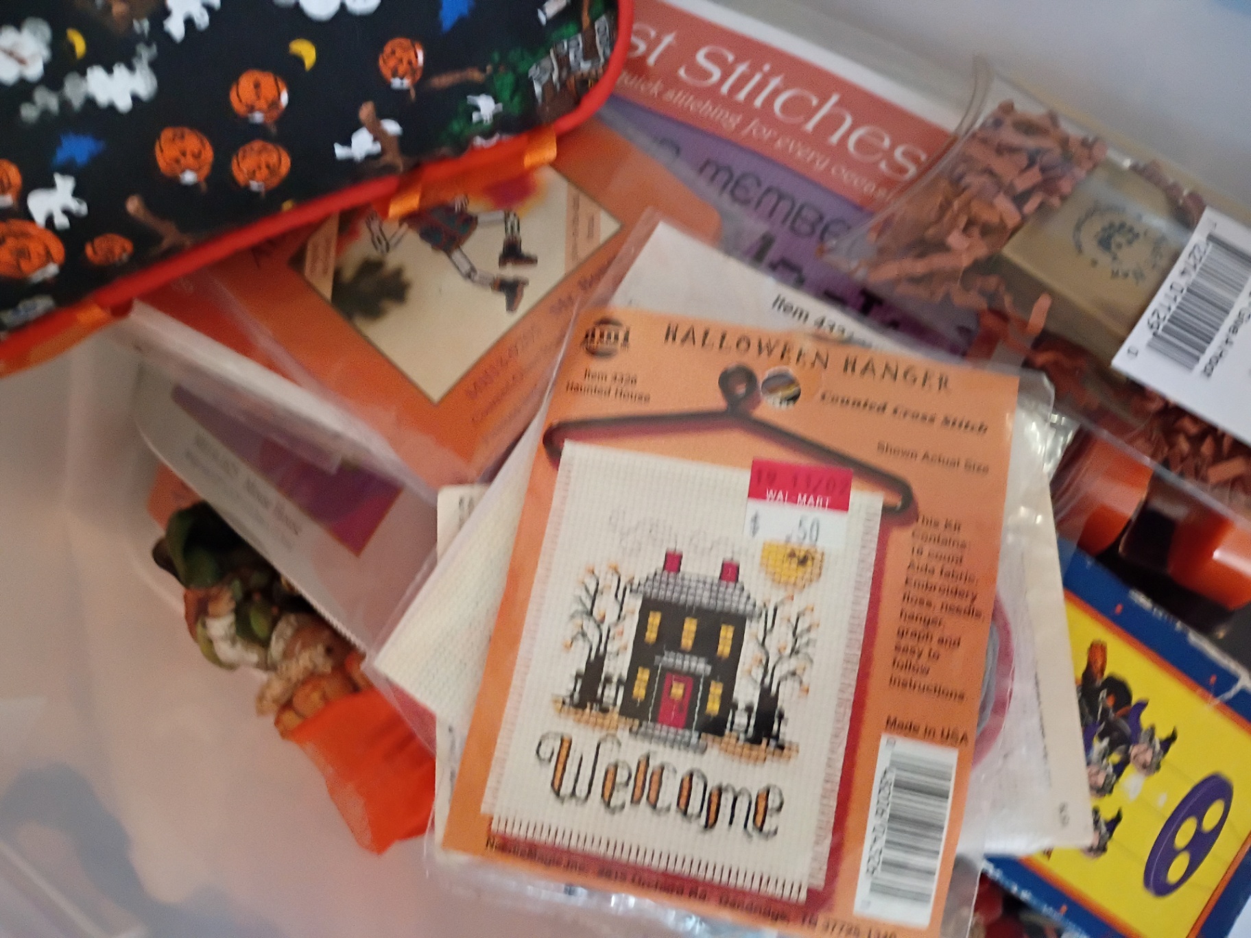 Cross Stitch Kits, Craft Supplies, and Pink Plush Bear - image 10 of 10