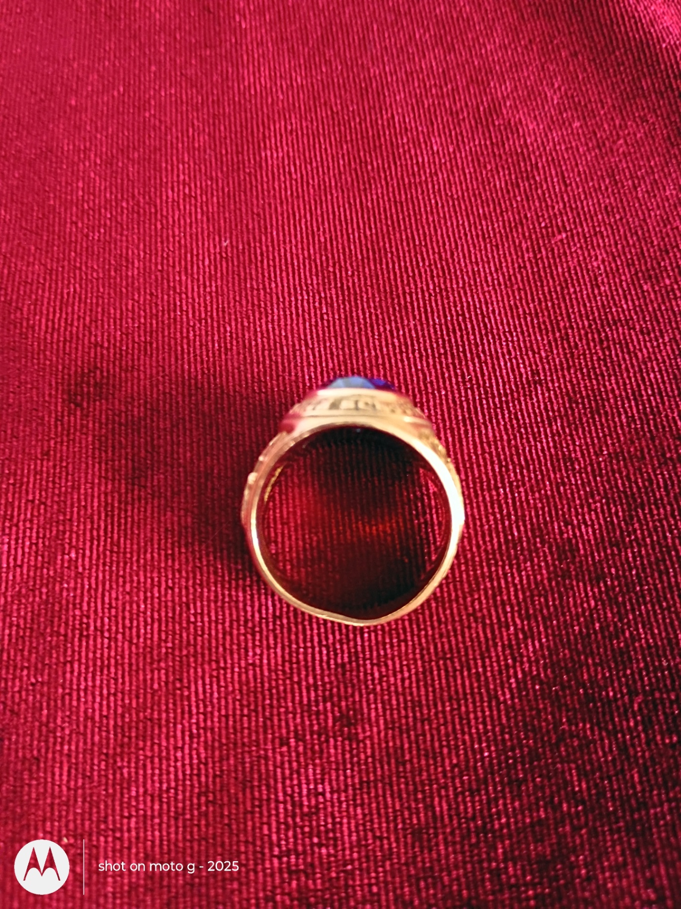 Gold 14k Ring with Blue Stone - image 2 of 6