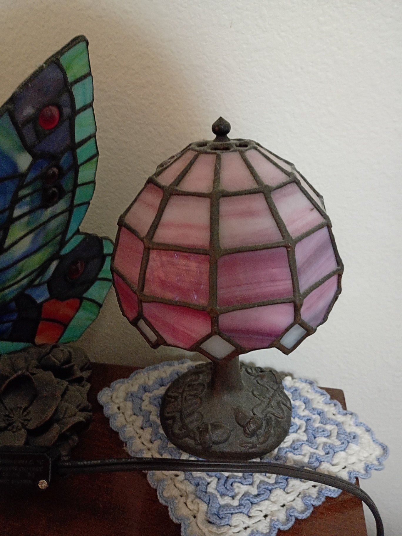 Decorative Lamps, Glass Container, Butterfly Light, and Framed Heart Decor - image 6 of 6