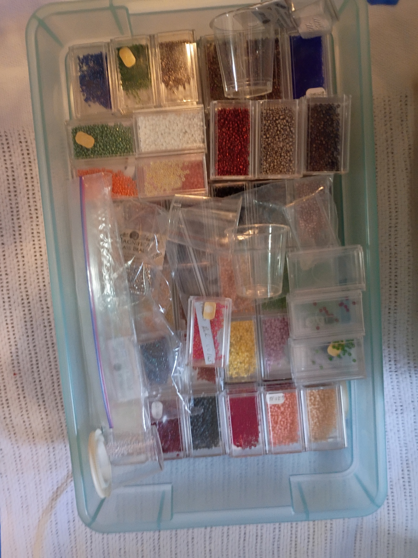 Craft Storage Bins with Beads, Bags, Tape, and Craft Supplies - image 4 of 6