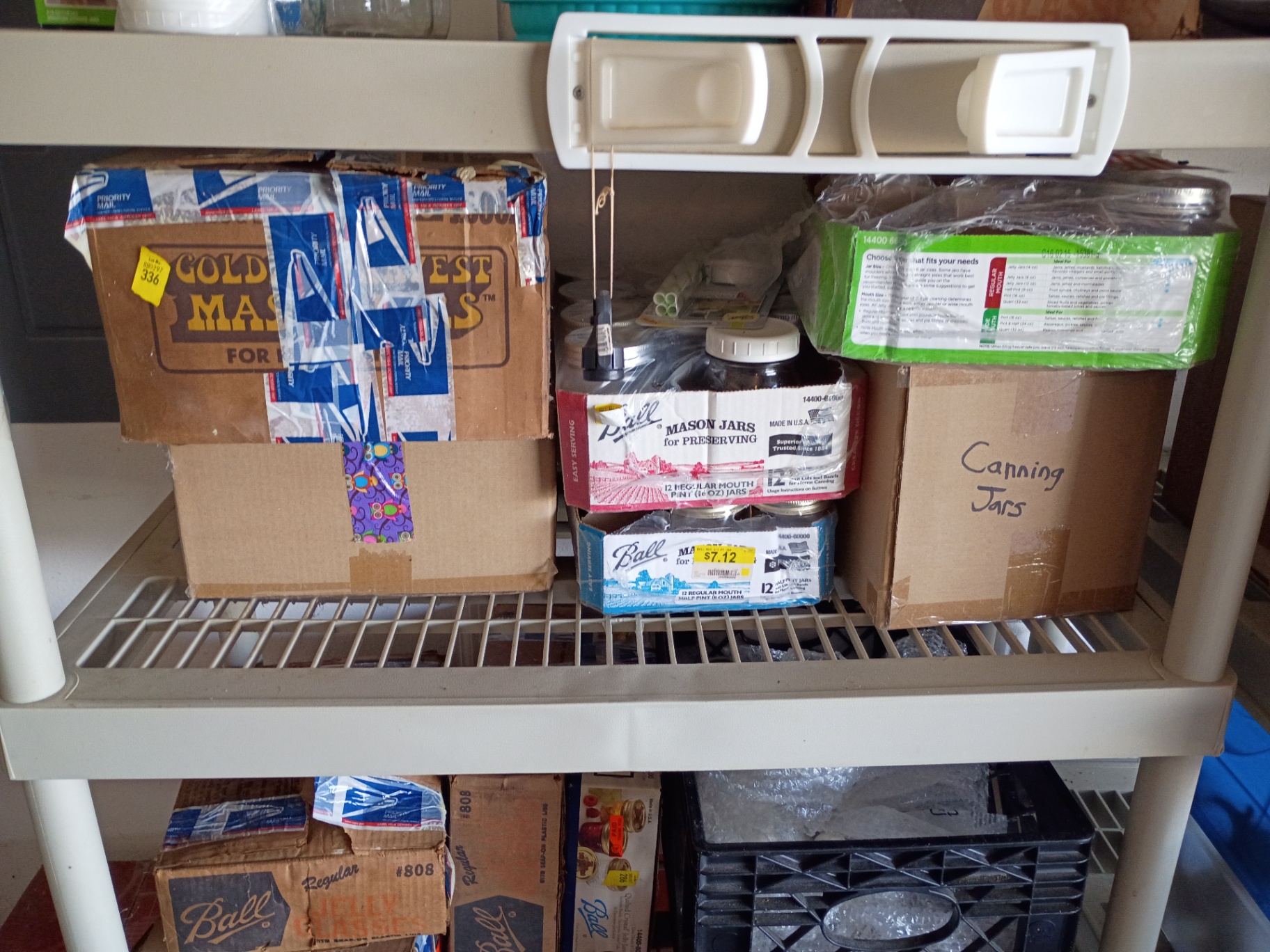 Assorted Ball Mason Jars and Canning Supplies With Storage Shelf - image 5 of 6
