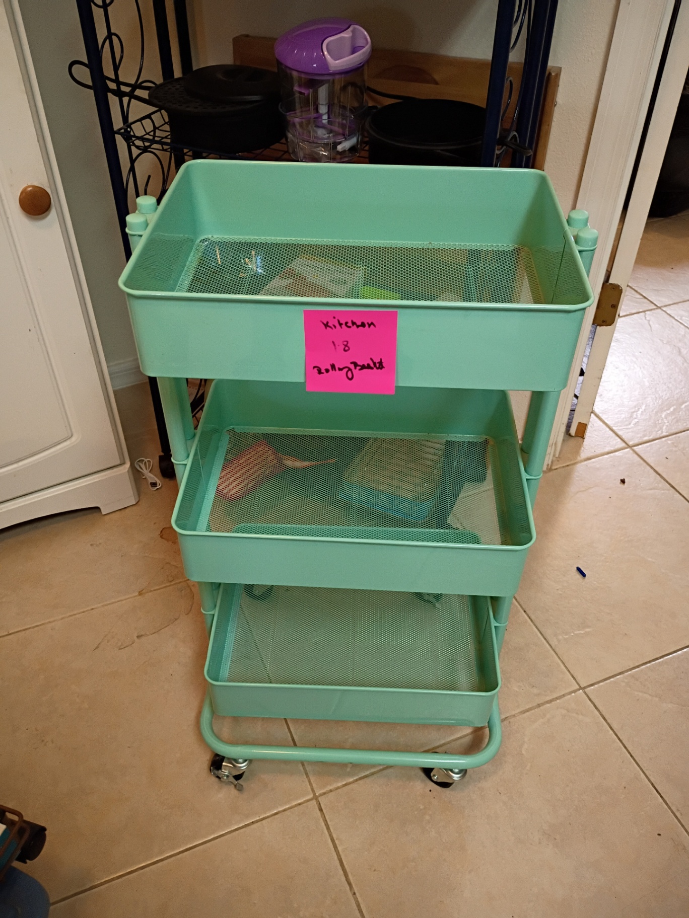 Three-Tier Rolling Storage Cart - image 1 of 5