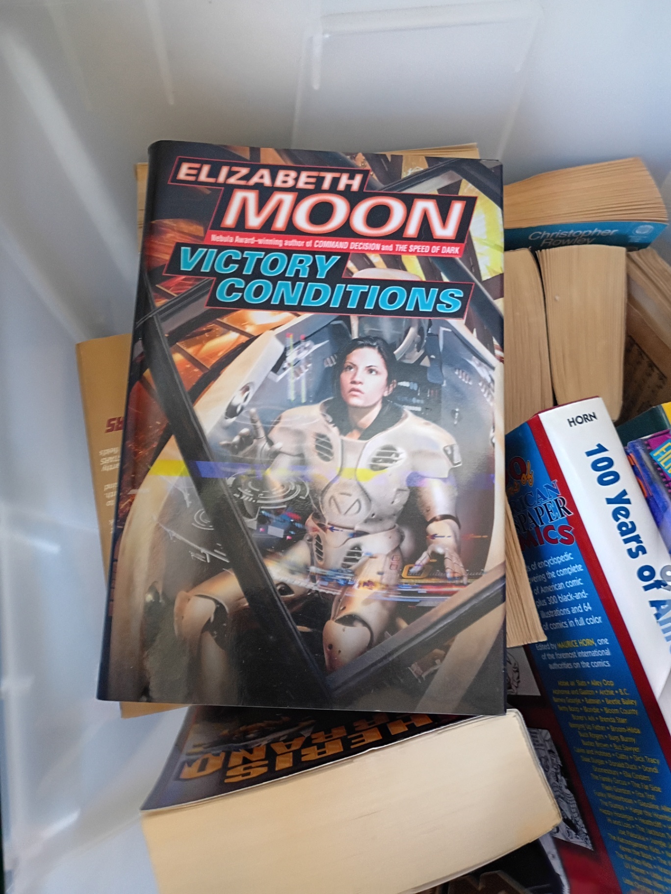 Plastic Storage Bin with Assorted Science Fiction and Reference Books - image 4 of 7