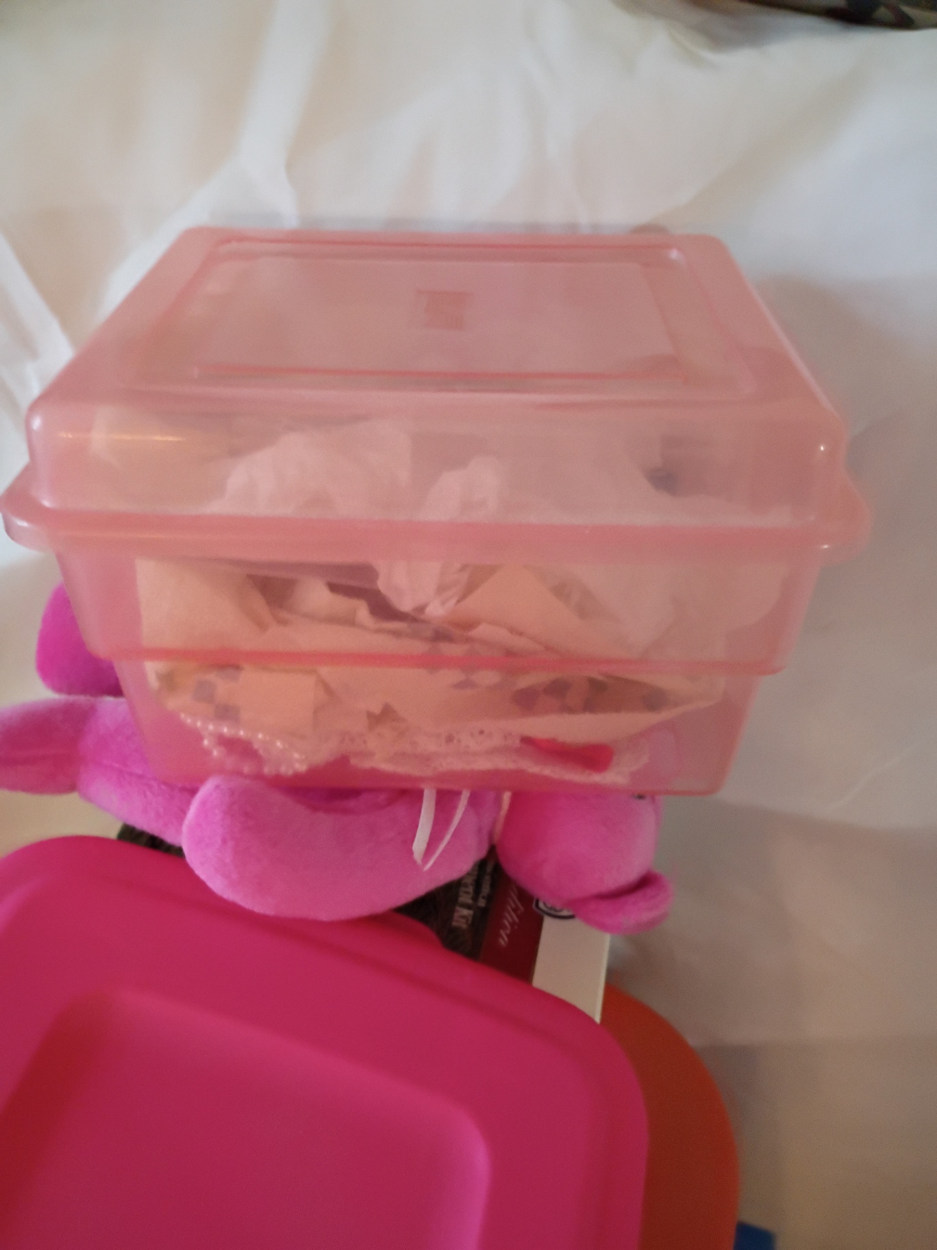 Cross Stitch Kits, Craft Supplies, and Pink Plush Bear - image 5 of 10