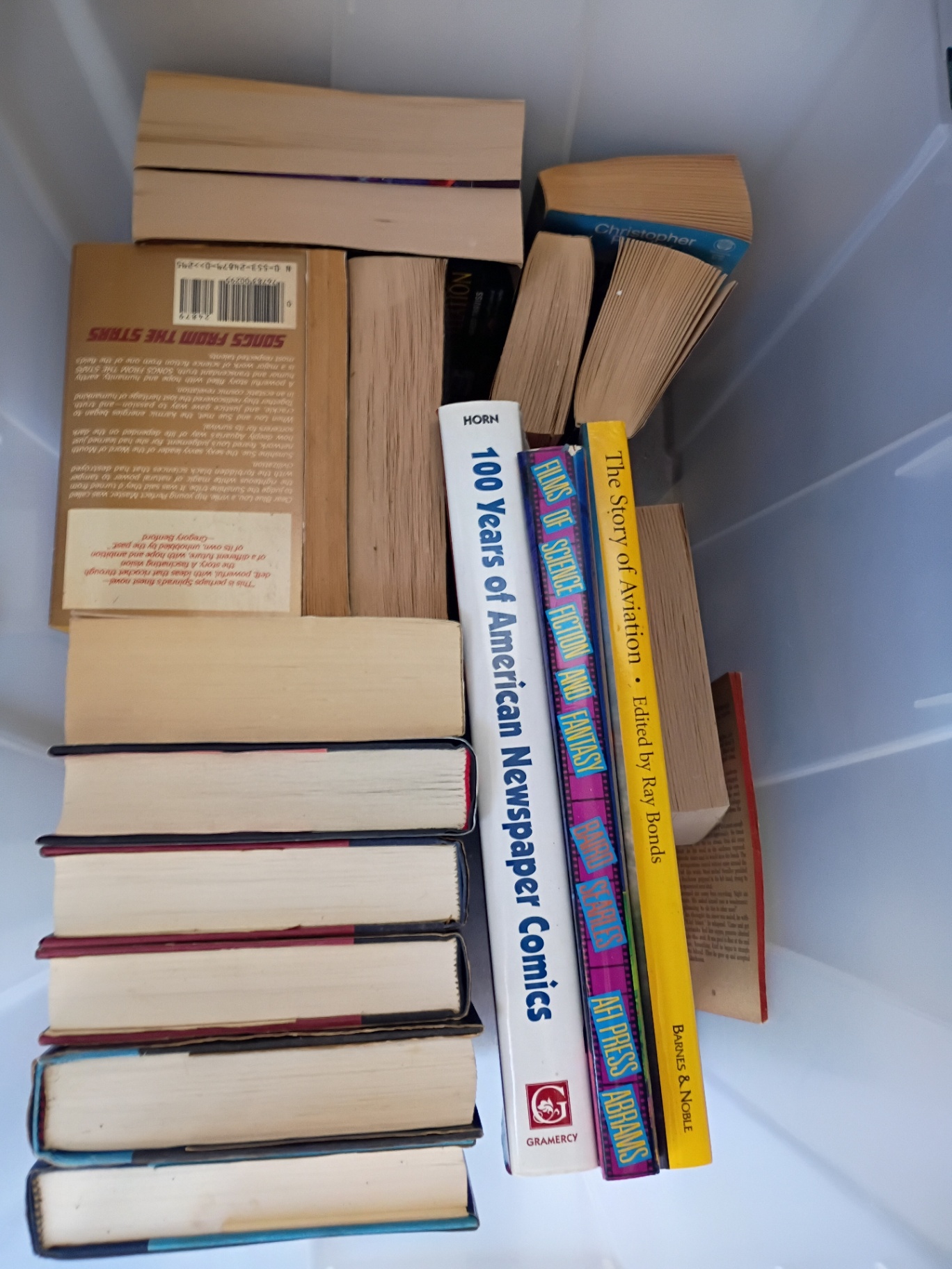 Plastic Storage Bin with Assorted Science Fiction and Reference Books - image 2 of 7