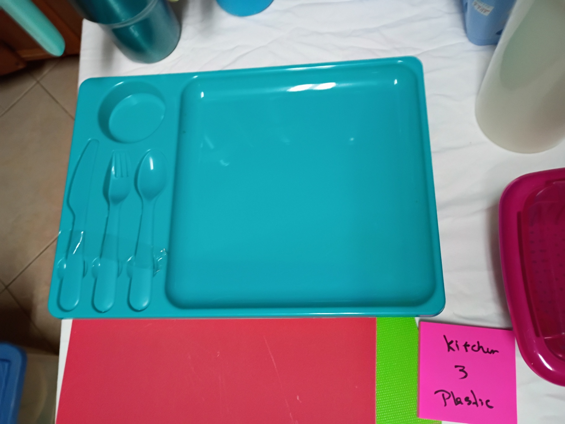 Assorted Plastic Kitchen Storage and Housewares - image 8 of 9