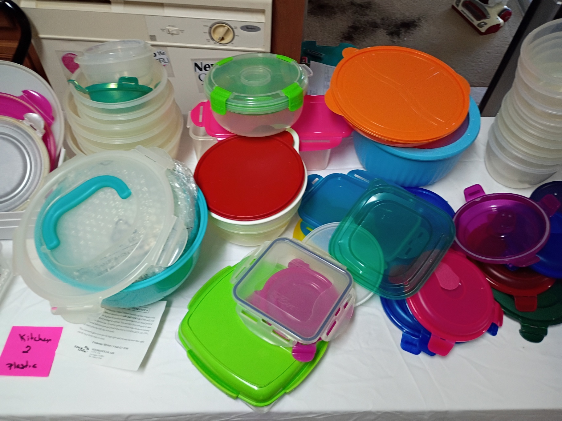 Assorted Plastic Food Storage Containers and Bowls - image 1 of 14
