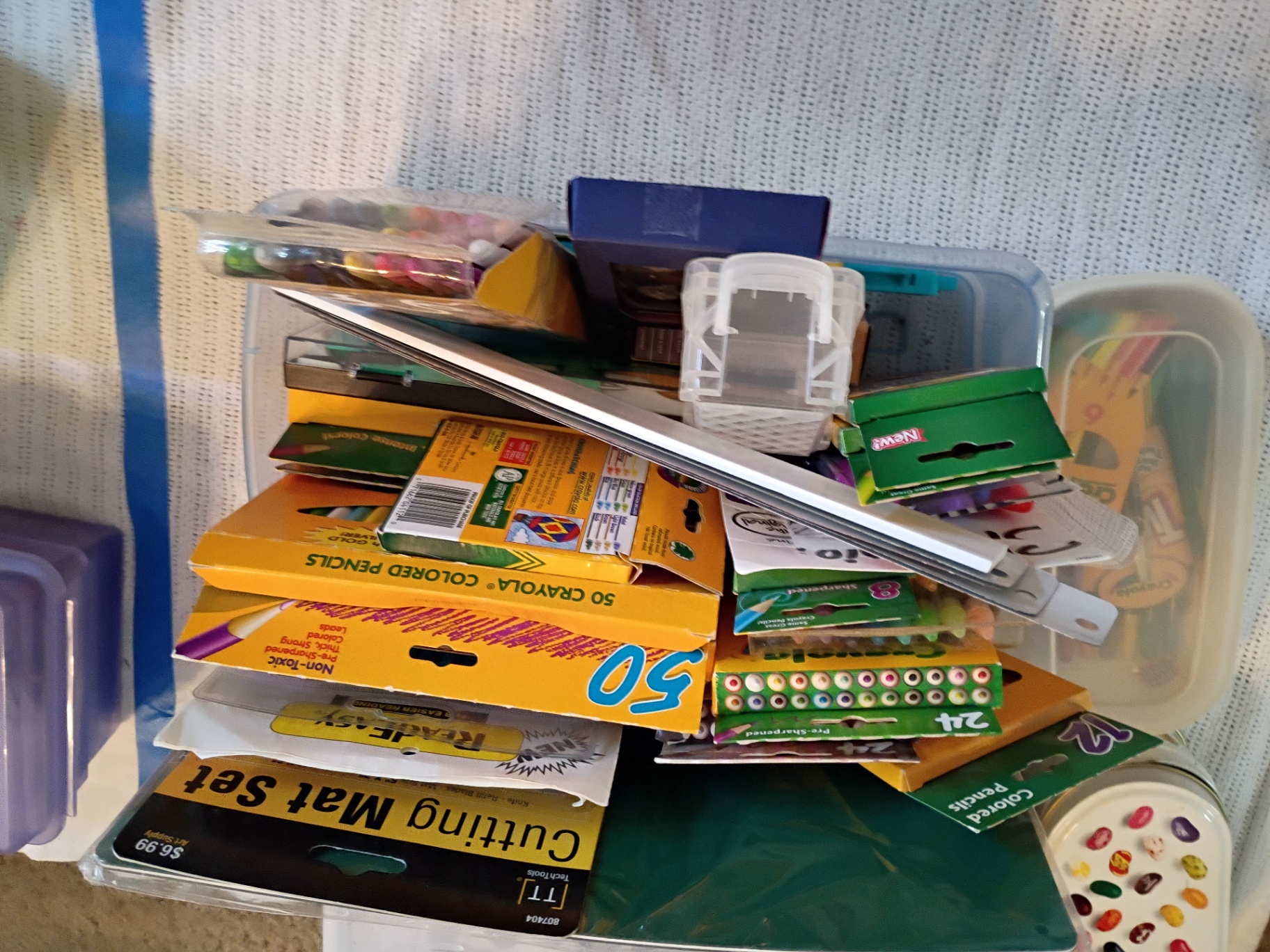 Assorted Craft and School Supplies with Crayola Tins - image 2 of 7