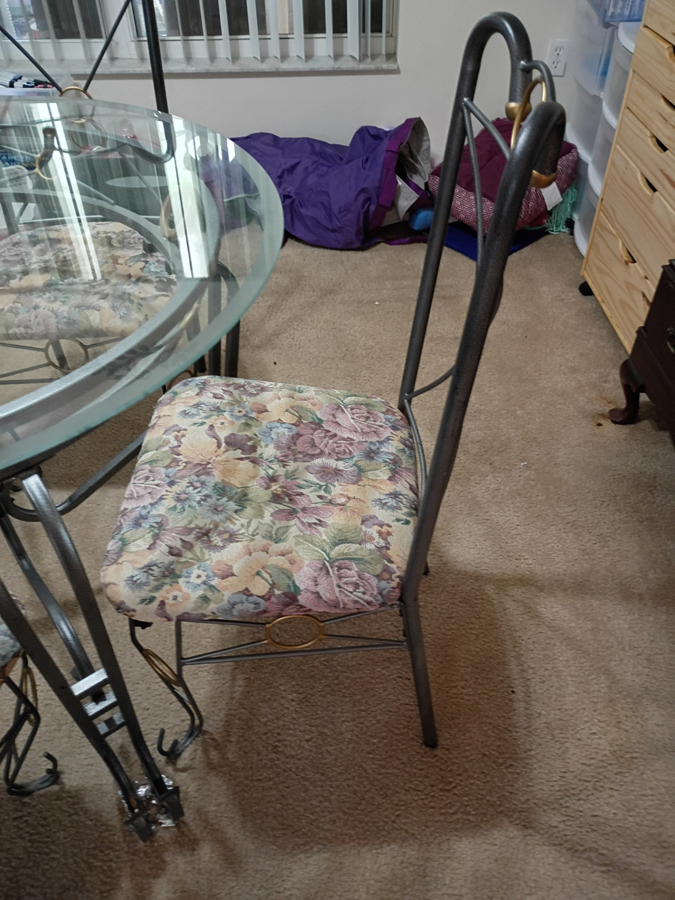 Glass Top Dining Table and Four Chairs - image 2 of 5