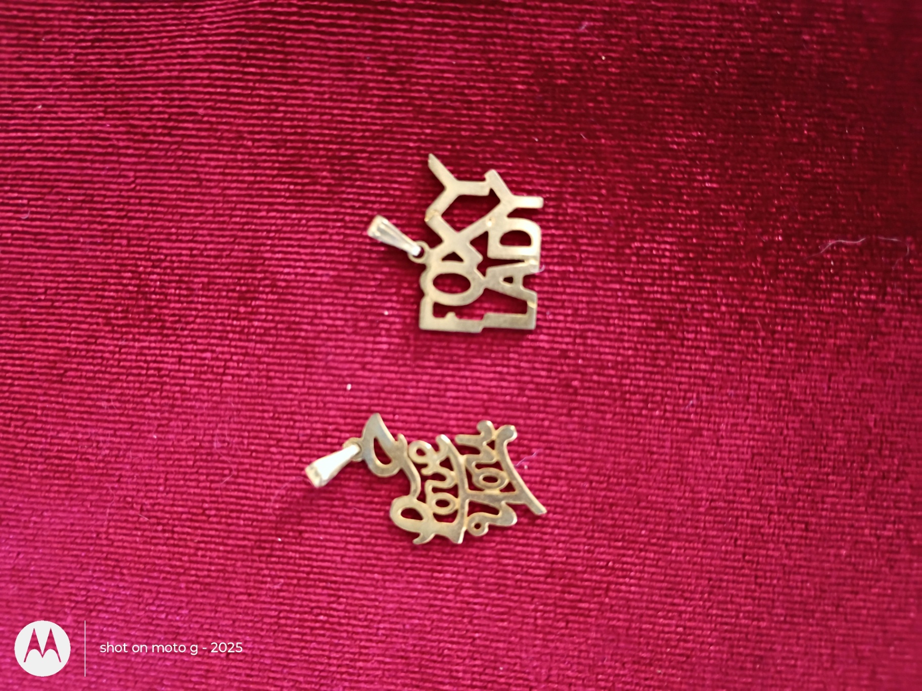 Two Script Letter Pendants - image 3 of 4