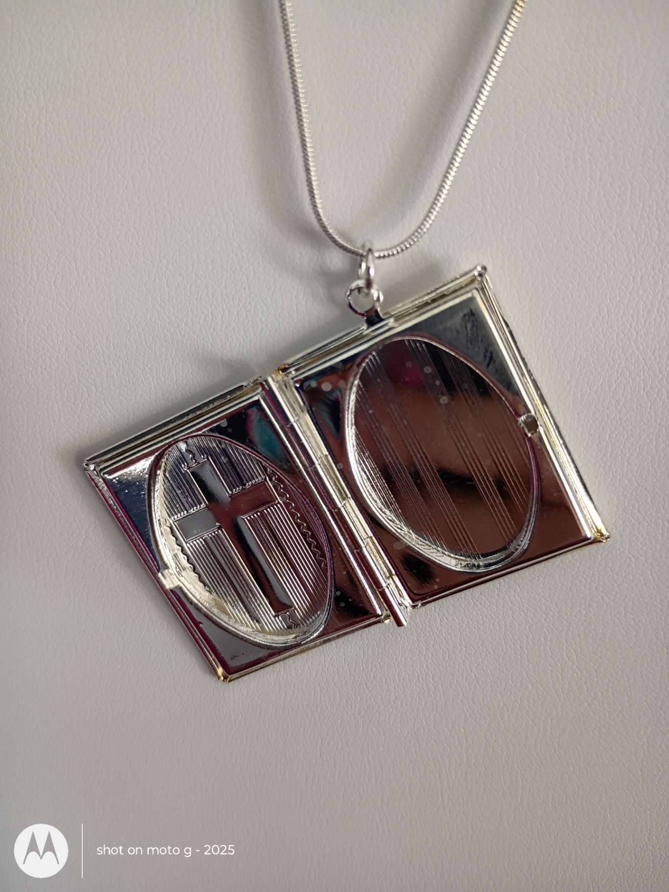 Silver 925 Cross Locket Necklace - image 3 of 3