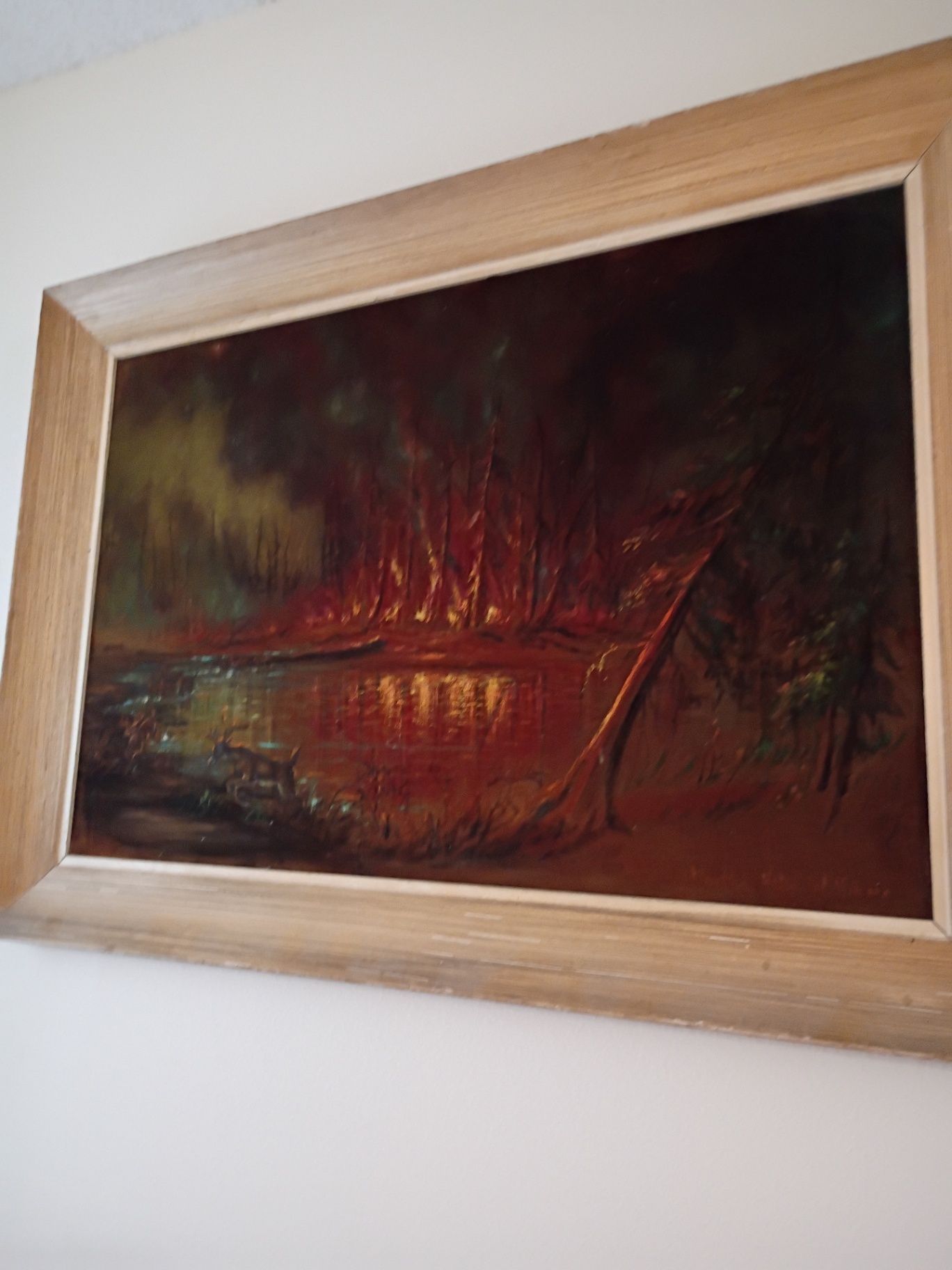 Framed Landscape Painting - image 1 of 3