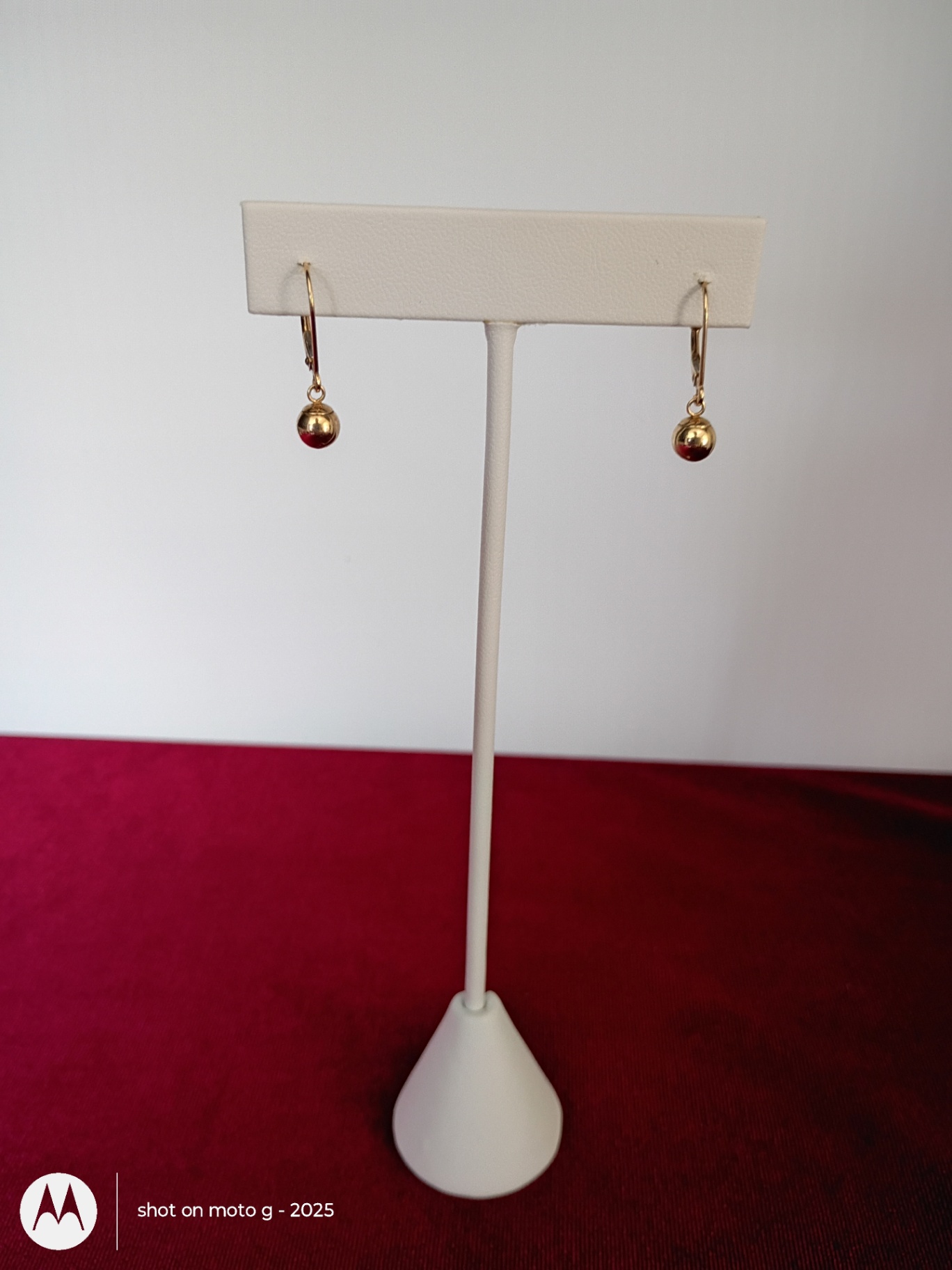 14K Gold Concave Hoop Earrings - image 2 of 4