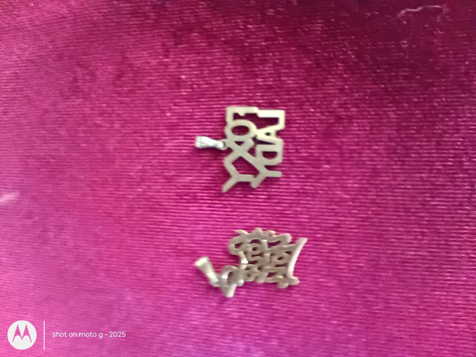 Two Script Letter Pendants - image 1 of 4