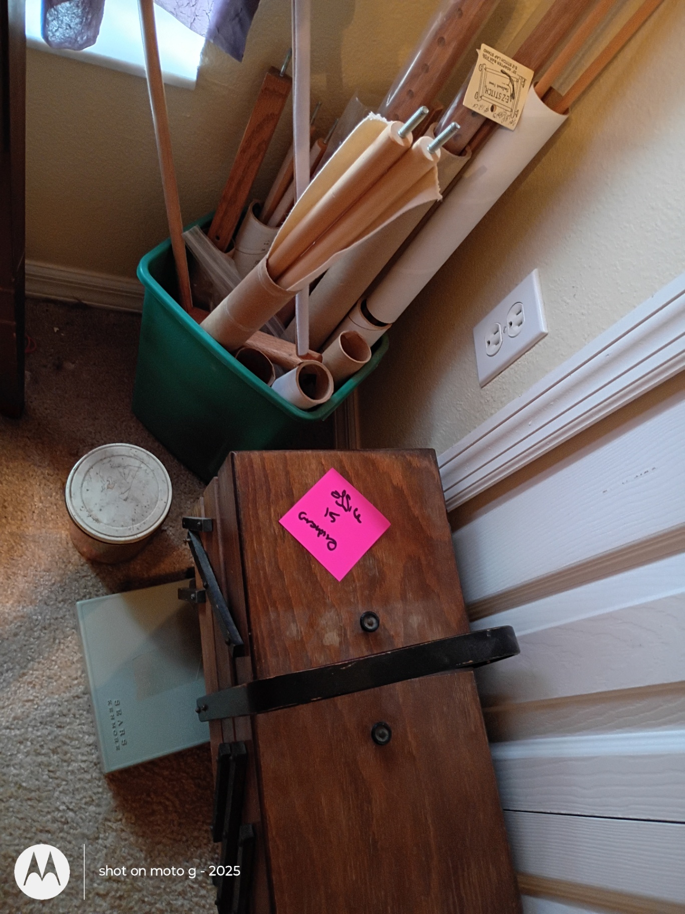 Wooden Sewing Box with Sewing Supplies and Craft Materials - image 1 of 6