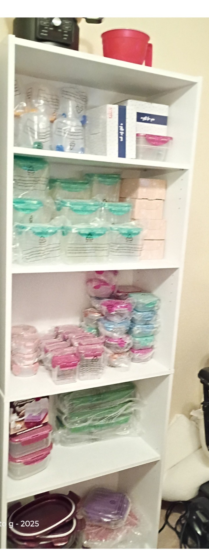 Storage Shelf, Assorted Food Storage Containers, and Kitchen Items - image 1 of 2