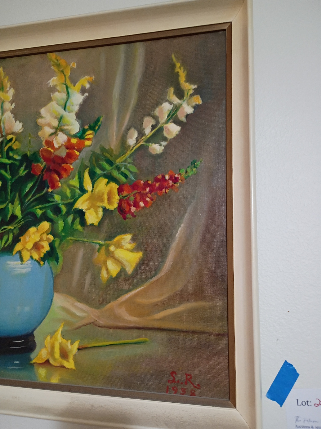 Framed Floral Still Life Painting - image 2 of 6