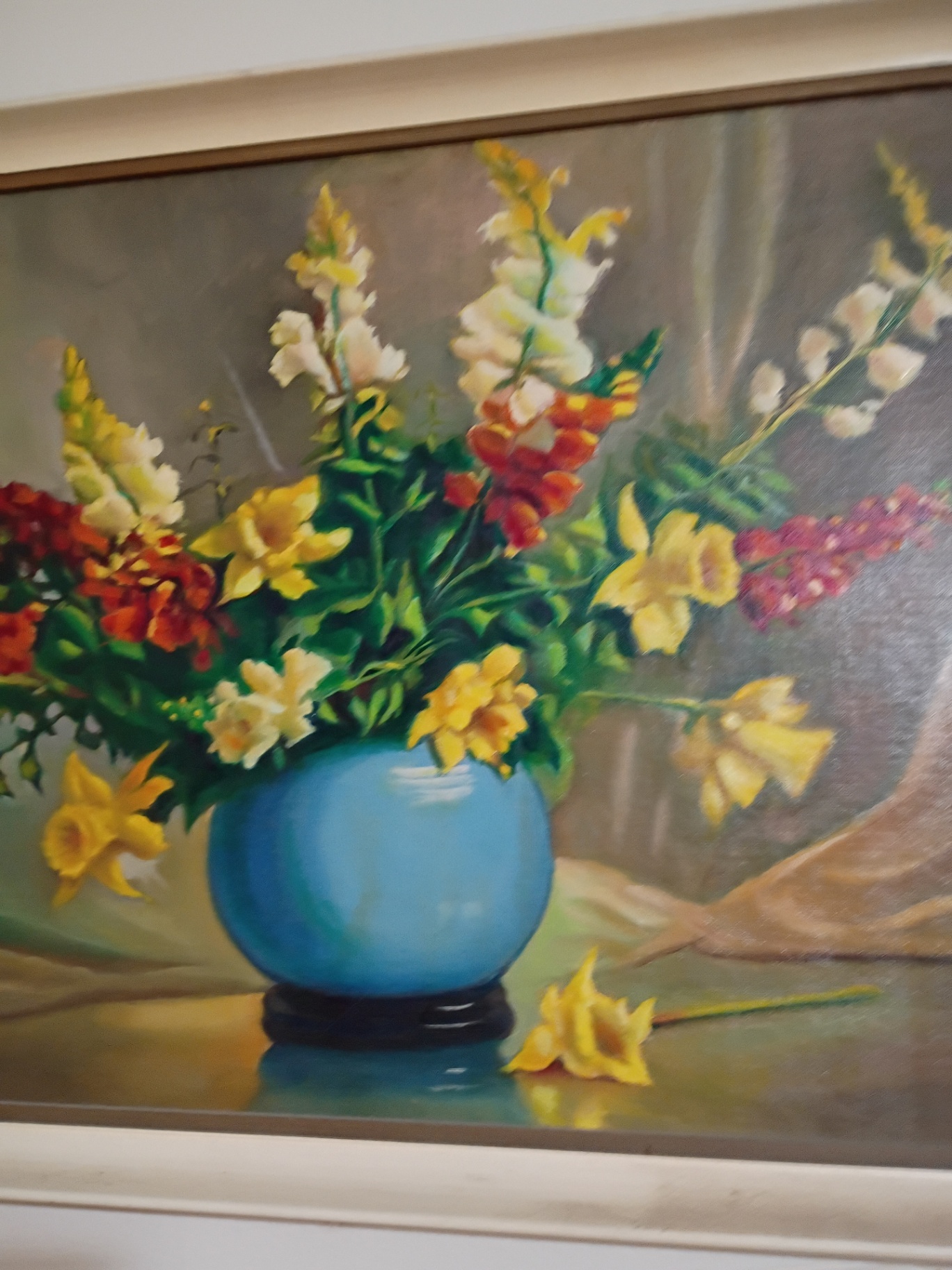 Framed Floral Still Life Painting - image 3 of 6