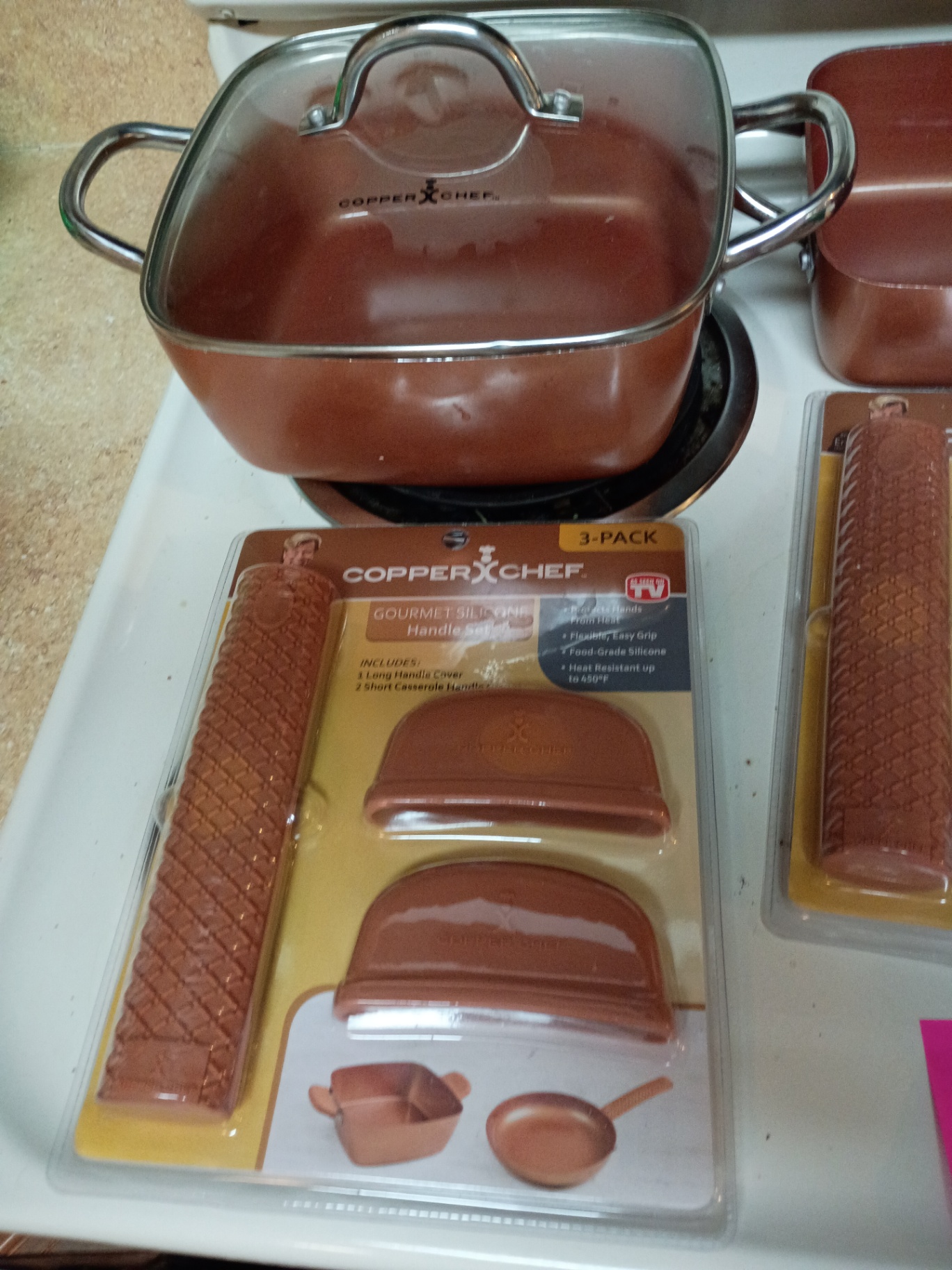 Copper Chef Cookware and Silicone Handle Sets - image 1 of 6
