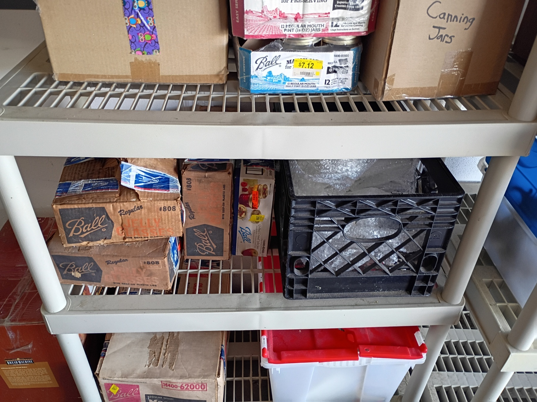 Assorted Ball Mason Jars and Canning Supplies With Storage Shelf - image 4 of 6