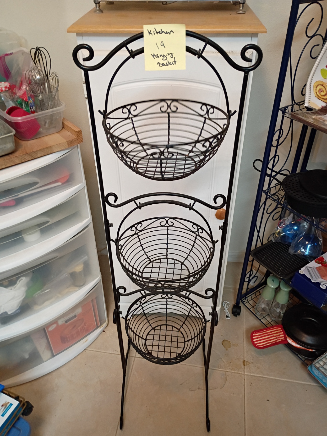 Three-Tier Metal Hanging Basket Stand - image 1 of 3