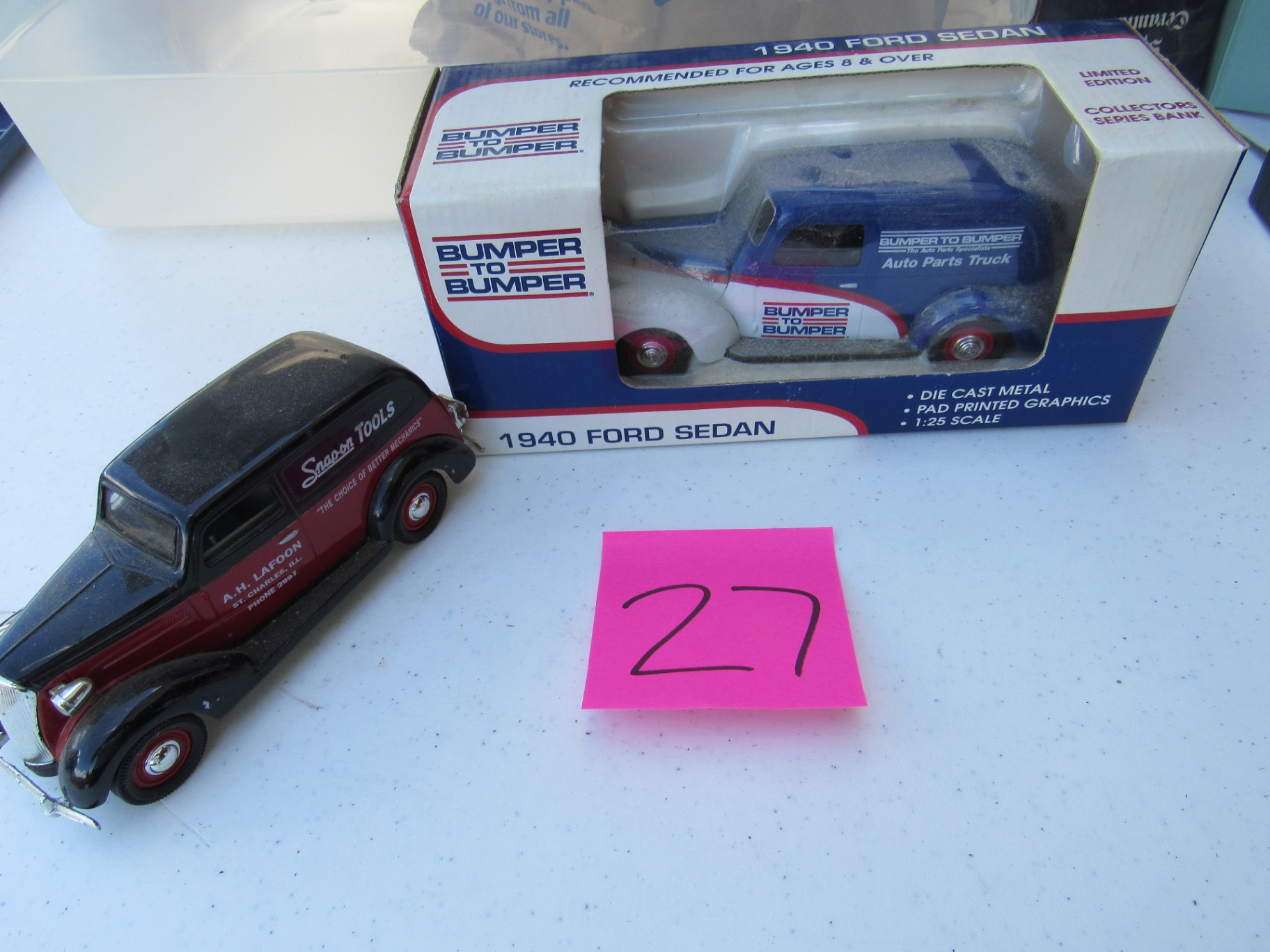 Two 1940 Ford Sedan Die-Cast Model Vehicles - image 1 of 1