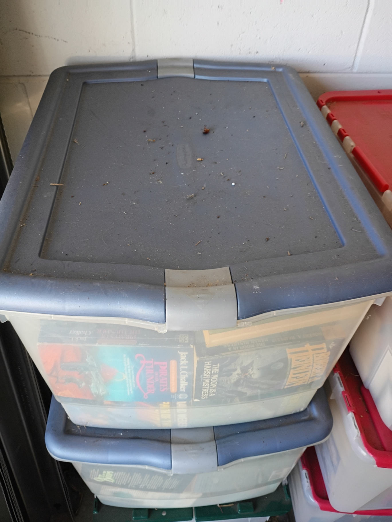 Plastic Storage Tote of Science Fiction Paperback Books - image 3 of 5