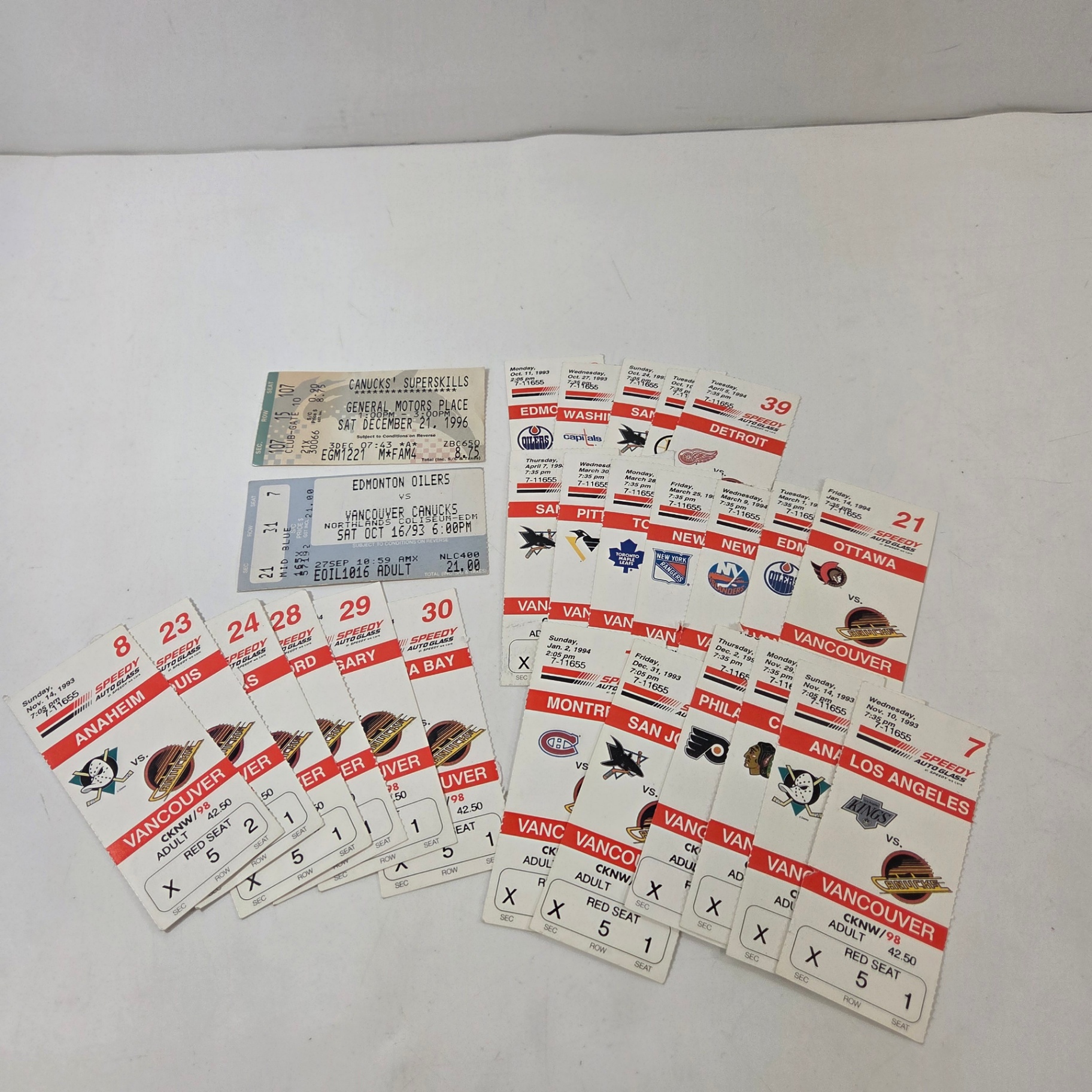 90s Canucks Ticket Stubs - image 1 of 4