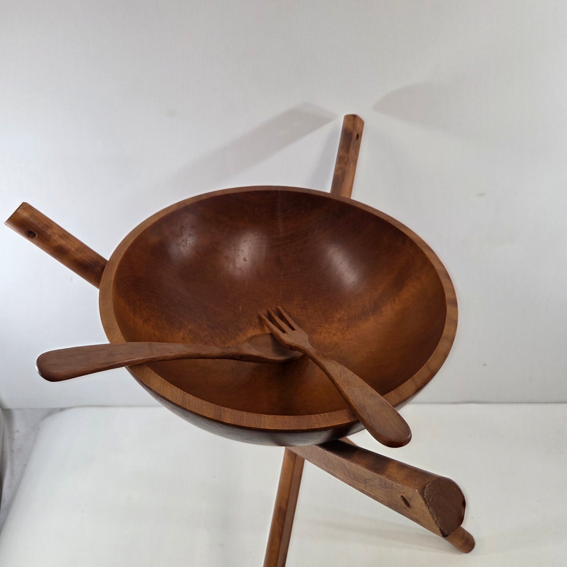 Vintage Wood Salad Serving Set - image 2 of 3